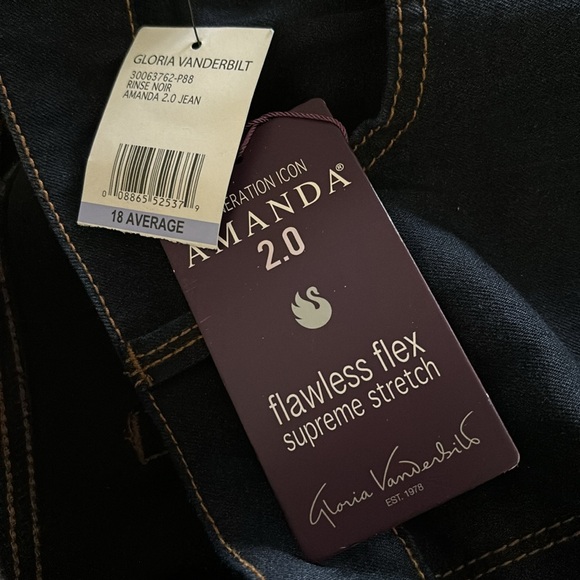 New with tags Gloria Vanderbilt dark denim jeans - Picture 1 of 5